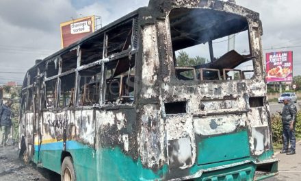 Bus Burnt on Ngong Road During Maandamano Tuesday Protests